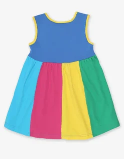 Organic Multi Stripe Pinafore Dress