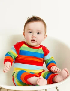Organic Multi Stripe Sleepsuit