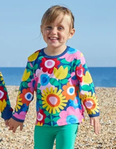 Organic Navy Flower Power T-Shirt