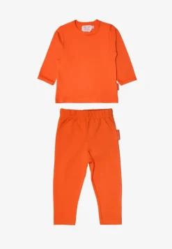 Organic Orange Basic Long-Sleeved T-Shirt & Leggings Bundle