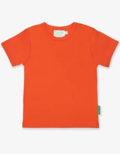 Organic Orange Basic Short-Sleeved T-Shirt