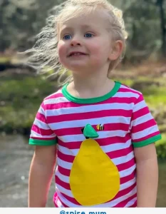 Organic Pear Applique T-Shirt