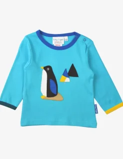 Organic Penguin Applique Long-Sleeve T-Shirt