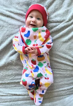 Organic Picnic Print Dribble Bib