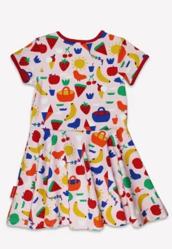 Organic Picnic Print Short Sleeved Skater Dress
