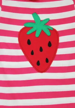 Organic Picnic Strawberry Applique Sleepsuit