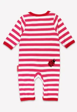 Organic Picnic Strawberry Applique Sleepsuit