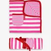 Organic Pink and White Stripe Blanket