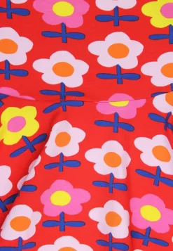 Organic Pink Flower Print Skater Dress