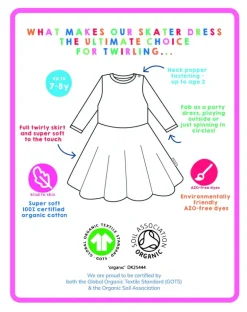 Organic Pink Flower Print Skater Dress