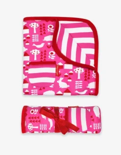 Organic Pink Garden Blanket