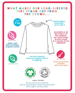 Organic Polar Bear Applique Long-Sleeve T-Shirt