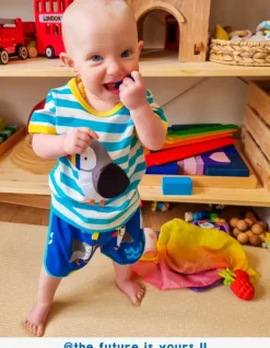 Organic Puffin Print Running Shorts