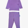 Organic Purple Basic Long-Sleeved T-Shirt & Leggings Bundle