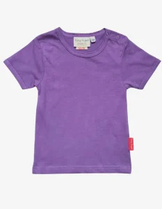 Organic Purple Basic Short-Sleeved T-Shirt