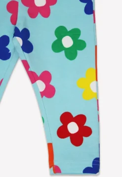 Organic Rainbow Bloom Print Leggings