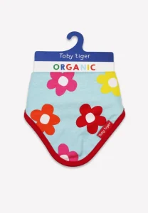Organic Rainbow Bloom Print Dribble Bib