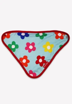 Organic Rainbow Bloom Print Dribble Bib