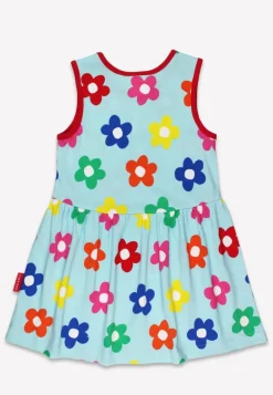 Organic Rainbow Bloom Print Summer Dress