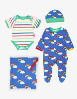 Organic Rainbow Print Baby Gift Set