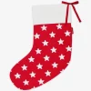 Organic Red Star Christmas Stocking