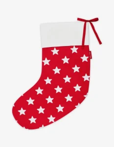 Organic Red Star Christmas Stocking