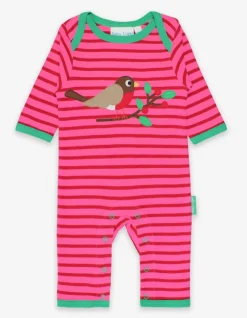 Organic Robin Applique Sleepsuit