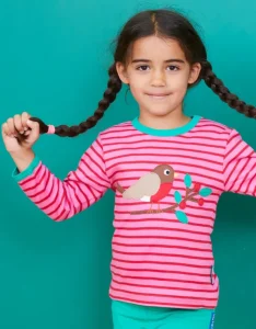 Organic Robin Applique T-Shirt