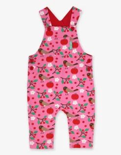 Organic Robin Print Dungarees