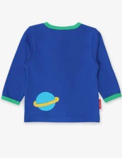 Organic Rocket Planet Applique T-Shirt