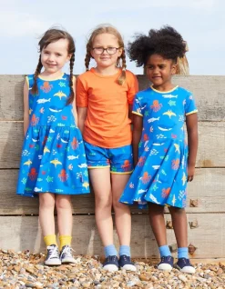 Organic Sealife Print Summer Dress
