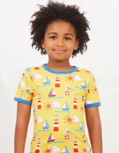 Organic Seaside Print T-Shirt