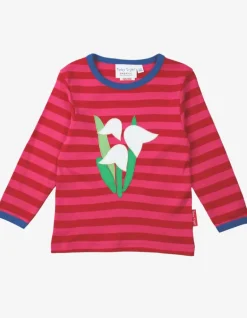 Organic Snowdrop Applique Long-Sleeved T-Shirt