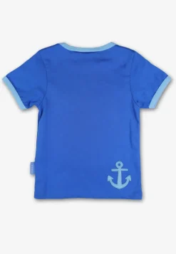 Organic St Ives Boat Applique Short Sleeved T-Shirt
