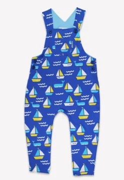 Organic St Ives Print Dungarees