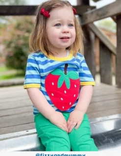 Organic Strawberry Applique T-Shirt