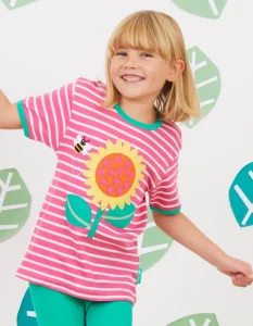 Organic Sunflower Applique T-Shirt