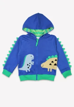 Organic Tonal Dinosaur Applique Hoodie