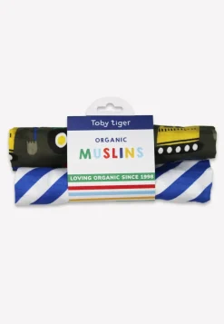 Organic Transport Print Muslin 2-Pack