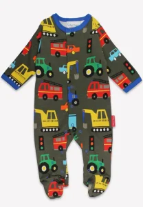 Organic Transport Print Sleepsuit