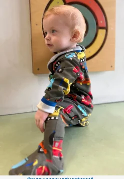 Organic Transport Print Sleepsuit