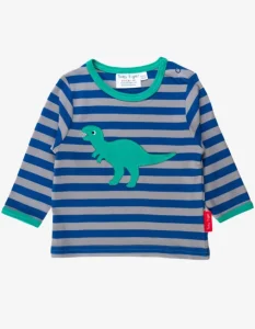 Organic T-Rex Applique Long-Sleeved T-shirt