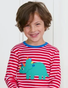 Organic Triceratops Applique T-Shirt