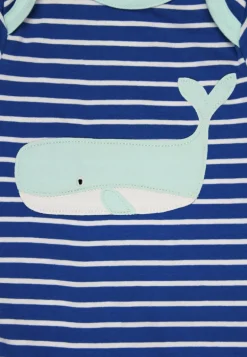 Organic Whale Waves Applique Sleepsuit