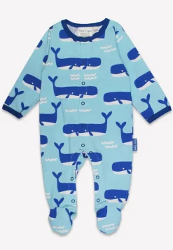 Organic Whale Waves Print Baby Gift Set