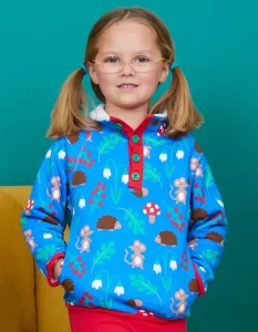 Organic Woodland Print Cosy Fleece Sweatshirt