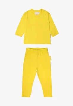 Organic Yellow Basic Long-Sleeved T-Shirt & Leggings Bundle