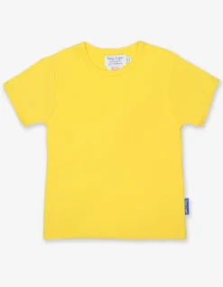 Organic Yellow Basic Short-Sleeved T-Shirt