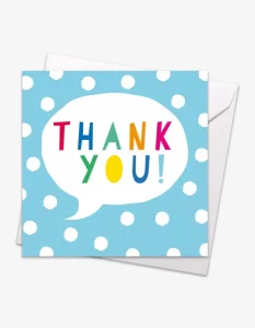 Thank You Speech Bubble Card