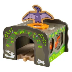 T-Rex Wooden Train Tunnel